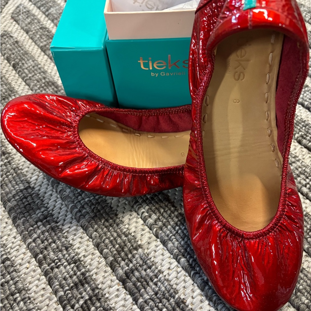 Tieks Women’s Red Diamond Ballet Flats ❤️ *RARE*